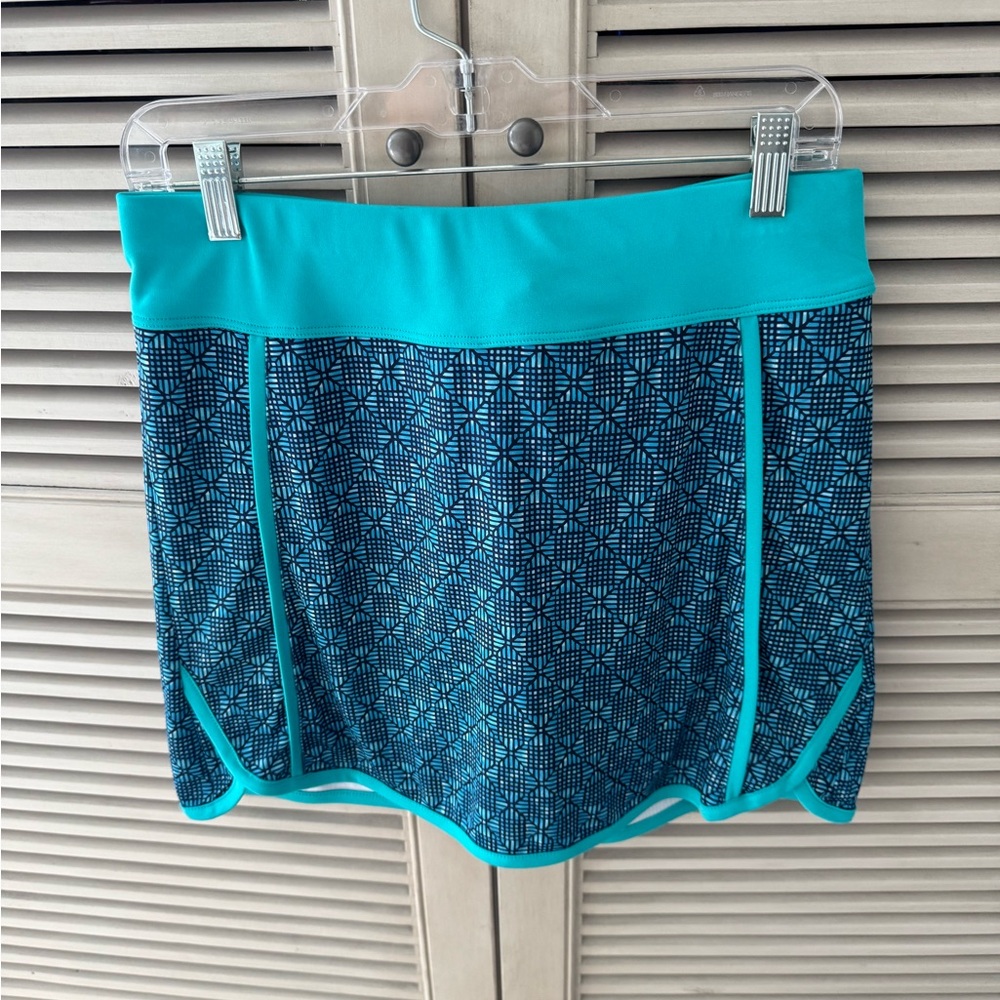 Navy and aqua PGA skirt